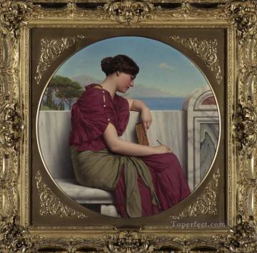 ジョン・ウィリアム・ゴッドワード Painting - 答え 新古典主義の女性 ジョン・ウィリアム・ゴッドワード